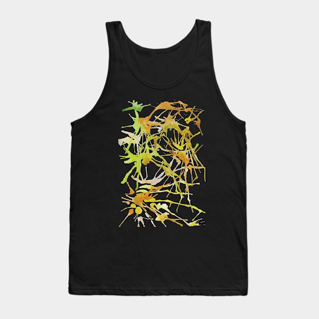 Lime Splash Doodle Tank Top by Red Wolf
